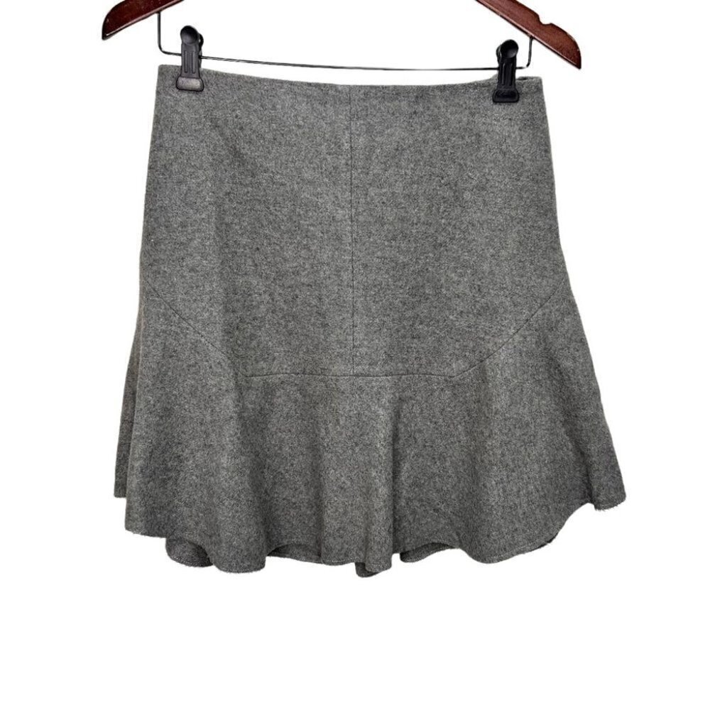 Madewell Grey Wool Mini Skirt Size 4